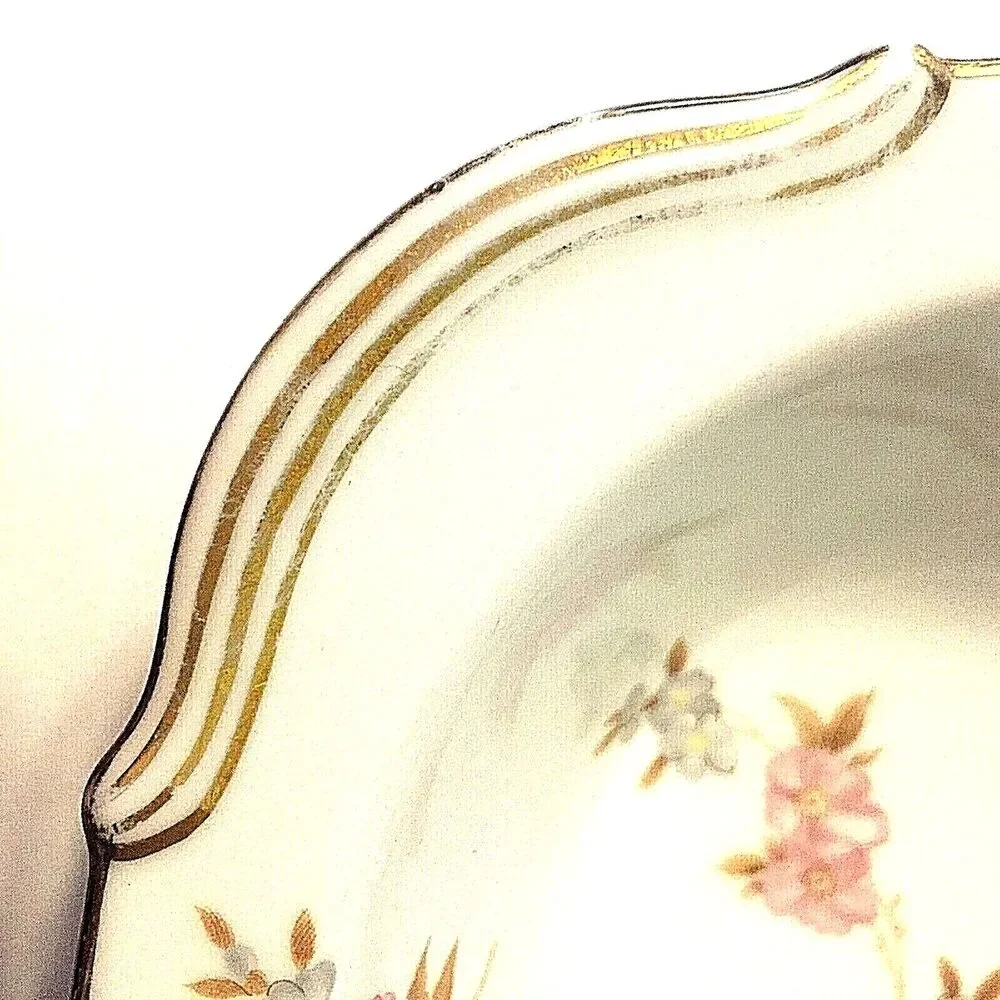 Noritake China Vintage Serving Bowl Rosilla 5212 Roses Pink 10.5 inch Gold Trim